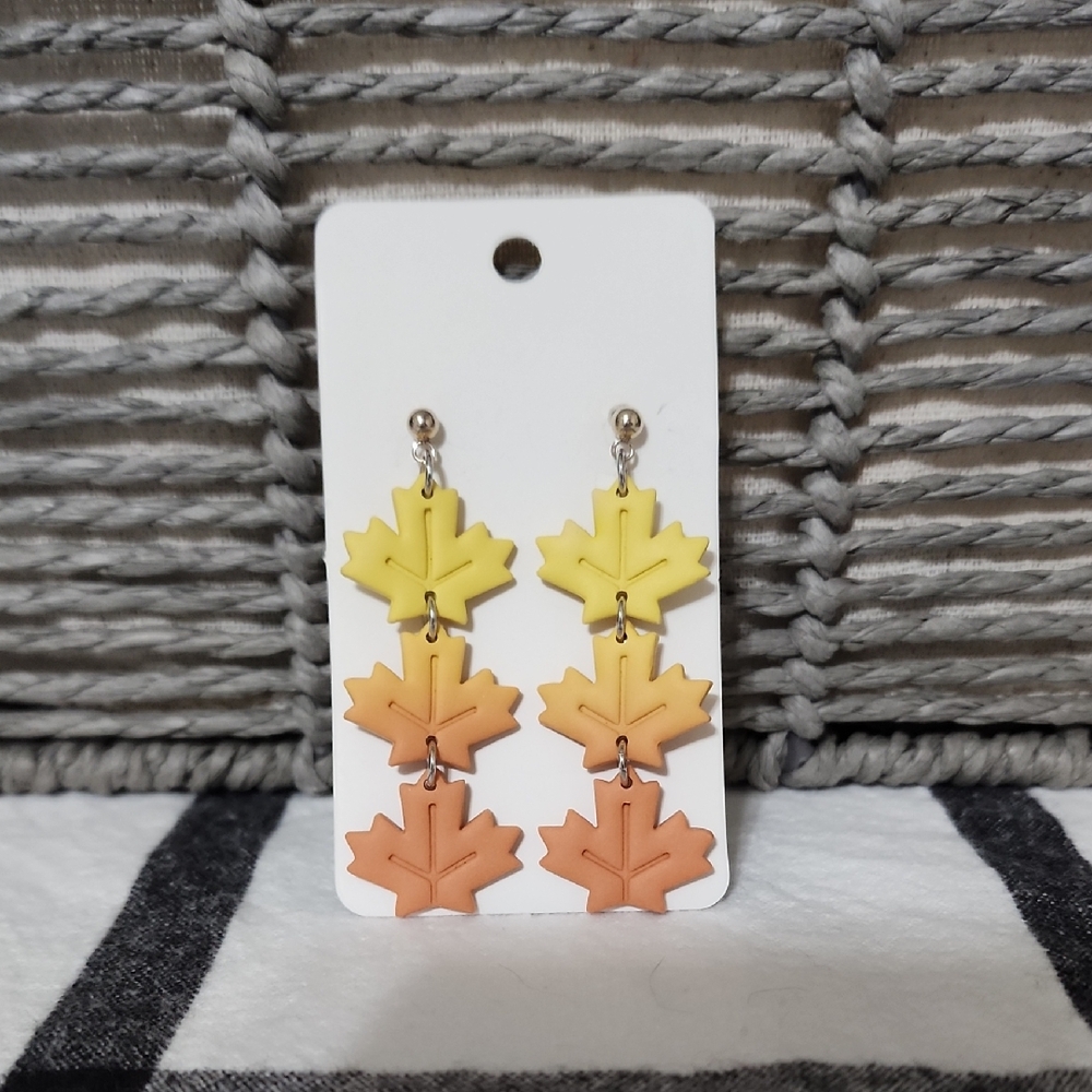 Autumn Leaf Earrings Handmade